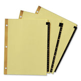 Preprinted Black Leather Tab Dividers W-gold Reinforced Edge, 31-tab, Ltr