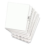 Preprinted Legal Exhibit Side Tab Index Dividers, Avery Style, 26-tab, 51 To 75, 11 X 8.5, White, 1 Set