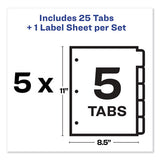 Print And Apply Index Maker Clear Label Dividers, 5 Color Tabs, Letter, 5 Sets