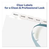 Print And Apply Index Maker Clear Label Dividers, 12 White Tabs, Letter, 5 Sets