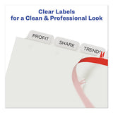 Print And Apply Index Maker Clear Label Dividers, 8 White Tabs, Letter, 5 Sets