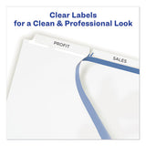 Print And Apply Index Maker Clear Label Dividers, 3 White Tabs, Letter, 25 Sets