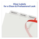 Print And Apply Index Maker Clear Label Dividers, 8 White Tabs, Letter, 25 Sets