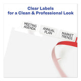 Print And Apply Index Maker Clear Label Dividers, 8 White Tabs, Letter, 5 Sets
