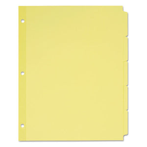 Write And Erase Plain-tab Paper Dividers, 5-tab, Letter, Buff, 36 Sets