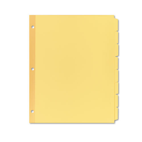 Write And Erase Plain-tab Paper Dividers, 8-tab, Letter, Buff, 24 Sets