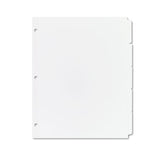 Write And Erase Plain-tab Paper Dividers, 5-tab, Letter, White, 36 Sets