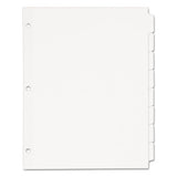 Write And Erase Plain-tab Paper Dividers, 8-tab, Letter, White, 24 Sets