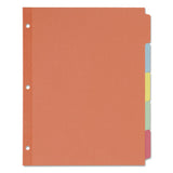 Write And Erase Plain-tab Paper Dividers, 5-tab, Letter, Multicolor, 36 Sets