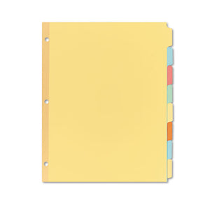 Write And Erase Plain-tab Paper Dividers, 8-tab, Letter, Multicolor, 24 Sets