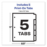 Customizable Print-on Dividers, 5-tab, Letter