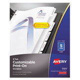 Customizable Print-on Dividers, 8-tab, Letter, 25 Sets