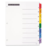 Table 'n Tabs Dividers, 8-tab, 1 To 8, 11 X 8.5, White, 1 Set