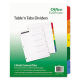 Table 'n Tabs Dividers, 12-tab, 1 To 12, 11 X 8.5, White, 1 Set