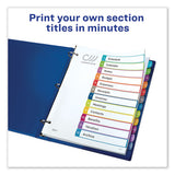Customizable Toc Ready Index Multicolor Dividers, 1-12, Letter