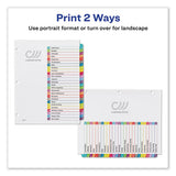 Customizable Toc Ready Index Multicolor Dividers, A-z, Letter