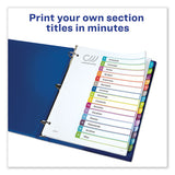 Customizable Toc Ready Index Multicolor Dividers, 1-15, Letter