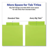 Insertable Big Tab Plastic 2-pocket Dividers, 5-tab, 11.13 X 9.25, Assorted, 1 Set