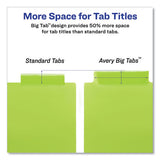 Insertable Big Tab Plastic 2-pocket Dividers, 8-tab, 11.13 X 9.25, Assorted, 1 Set