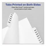 Preprinted Legal Exhibit Side Tab Index Dividers, Avery Style, 10-tab, 1, 11 X 8.5, White, 25-pack
