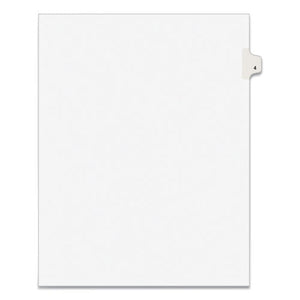 Preprinted Legal Exhibit Side Tab Index Dividers, Avery Style, 10-tab, 4, 11 X 8.5, White, 25-pack