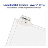 Preprinted Legal Exhibit Side Tab Index Dividers, Avery Style, 10-tab, 4, 11 X 8.5, White, 25-pack