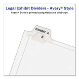 Preprinted Legal Exhibit Side Tab Index Dividers, Avery Style, 10-tab, 5, 11 X 8.5, White, 25-pack
