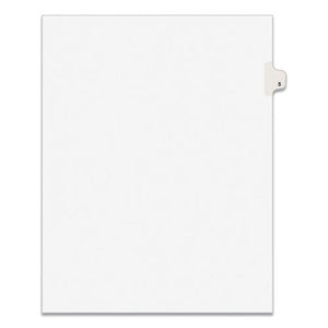 Preprinted Legal Exhibit Side Tab Index Dividers, Avery Style, 10-tab, 5, 11 X 8.5, White, 25-pack