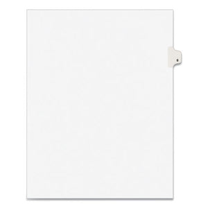 Preprinted Legal Exhibit Side Tab Index Dividers, Avery Style, 10-tab, 6, 11 X 8.5, White, 25-pack
