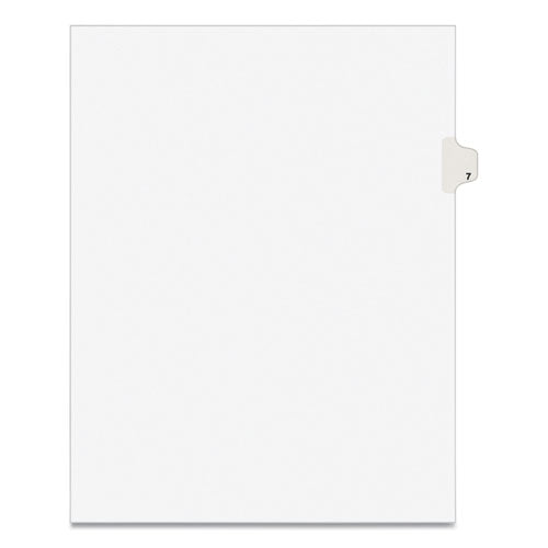 Preprinted Legal Exhibit Side Tab Index Dividers, Avery Style, 10-tab, 7, 11 X 8.5, White, 25-pack