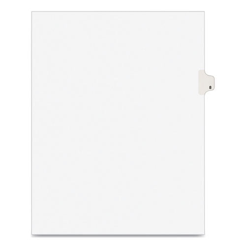 Preprinted Legal Exhibit Side Tab Index Dividers, Avery Style, 10-tab, 8, 11 X 8.5, White, 25-pack