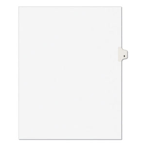 Preprinted Legal Exhibit Side Tab Index Dividers, Avery Style, 10-tab, 9, 11 X 8.5, White, 25-pack