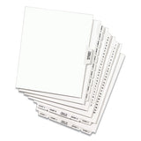 Preprinted Legal Exhibit Side Tab Index Dividers, Avery Style, 10-tab, 9, 11 X 8.5, White, 25-pack