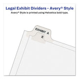 Preprinted Legal Exhibit Side Tab Index Dividers, Avery Style, 10-tab, 10, 11 X 8.5, White, 25-pack