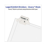 Avery-style Preprinted Legal Bottom Tab Divider, Exhibit D, Letter, White, 25-pk