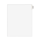 Avery-style Preprinted Legal Bottom Tab Divider, Exhibit F, Letter, White, 25-pk