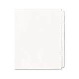 Blank Tab Legal Exhibit Index Divider Set, 25-tab, Letter, White, Set Of 25