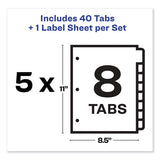 Print And Apply Index Maker Clear Label Dividers, 8 Color Tabs, Letter, 5 Sets