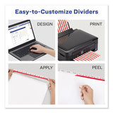 Print And Apply Index Maker Clear Label Dividers, 8 Color Tabs, Letter, 25 Sets