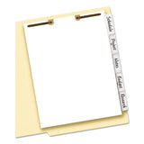 Write And Erase Tab Dividers For Classification Folders, Bottom Tab, 5-tab, Letter