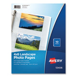 Photo Storage Pages For Four 4 X 6 Horizontal Photos, 3-hole Punched, 10-pack