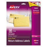 Matte Clear Easy Peel Mailing Labels W- Sure Feed Technology, Laser Printers, 0.66 X 1.75, Clear, 60-sheet, 10 Sheets-pack