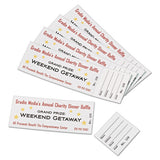 Printable Tickets W-tear-away Stubs, 97 Bright, 65lb, 8.5 X 11, White, 10 Tickets-sheet, 20 Sheets-pack
