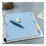 Write And Erase Big Tab Durable Plastic Dividers, 3-hold Punched, 5-tab, 11 X 8.5, Assorted, 1 Set