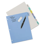 Write And Erase Big Tab Durable Plastic Dividers, 3-hold Punched, 8-tab, 11 X 8.5, Assorted, 1 Set