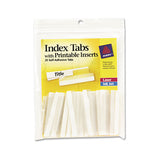 Insertable Index Tabs With Printable Inserts, 1-5-cut Tabs, Clear, 2" Wide, 25-pack