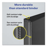Mini Size Durable View Binder With Round Rings, 3 Rings, 1" Capacity, 8.5 X 5.5, Black