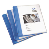 Flexible View Binder With Round Rings, 3 Rings, 1" Capacity, 11 X 8.5, Blue