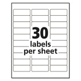 Matte Clear Easy Peel Mailing Labels W- Sure Feed Technology, Inkjet Printers, 1 X 2.63, Clear, 30-sheet, 10 Sheets-pack