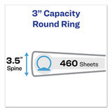 Showcase Economy View Binder With Round Rings, 3 Rings, 3" Capacity, 11 X 8.5, White